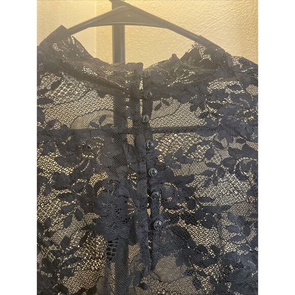 Nicki Minaj for H&M Womens Black Blouse Long Sleeve Size Large - Picture 7 of 7